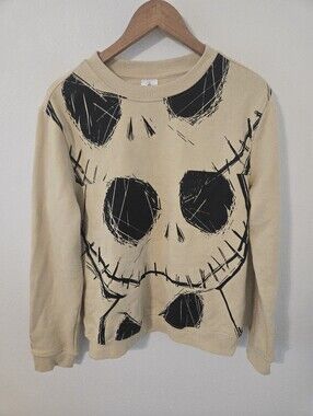 Disney Jack Skellington Sweatshirt Womens Small Oversized Nightmare Before Chris